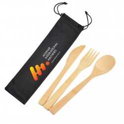 Homeware Products  - Miso Bamboo Cutlery Set in Microfibre Pouch