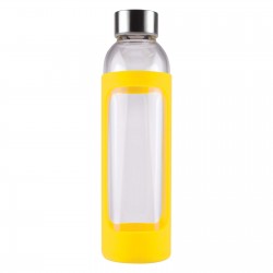 Drink Bottles - Glass  - 550ml Capri Glass Bottle / Silicone Sleeve