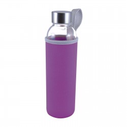Drink Bottles - Glass  - 550ml Capri Glass Bottle / Neoprene Sleeve