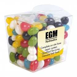 Promotional Jelly Beans  - Assorted Colour Mini Jelly Beans in Clear Mini Noodle Box