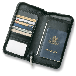 Corporate Travel Wallets  - Leather Travel Wallet