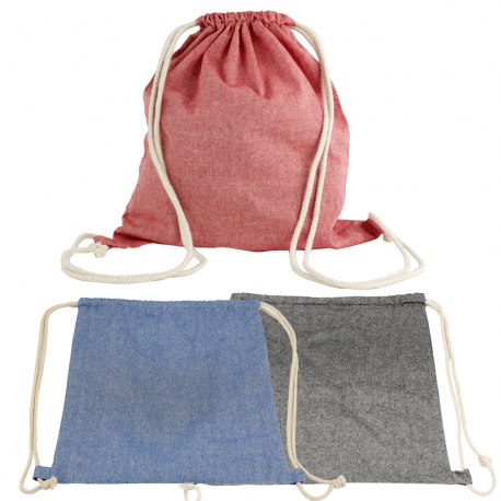 Drawstring Bags & Back Sacks  - Melange Custom Dyed Drawstring Bag