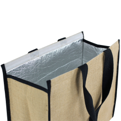 Jute Shopping & Tote Bags  - Laminated Jute Cooler bag
