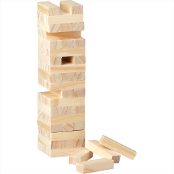 Executive Toys  - Tumbling Tower Wood Block Stacking Game