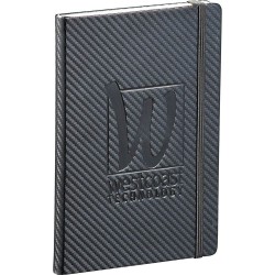 Promotional Journals & Noteboooks  - Ambassador Carbon Fibre 5 x 7 JournalBook