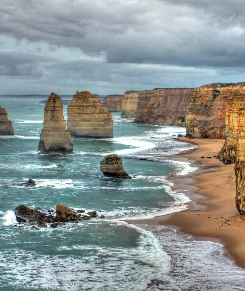 Twelve Apostles limestone stacks on the Great Ocean Road Victoria